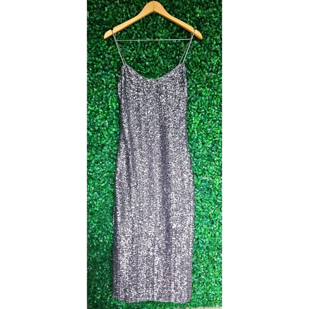 J.Crew Sequin Floor-Length Slip Dress